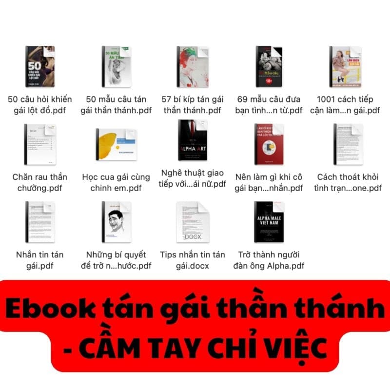 Combo Ebook tán gái thần thánh - Cầm tay chỉ việc